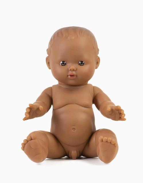 Minikane / Paola Reina vintage babypop Leon - 34 cm, Kinderen en Baby's, Speelgoed | Poppen, Babypop, Nieuw, Ophalen of Verzenden