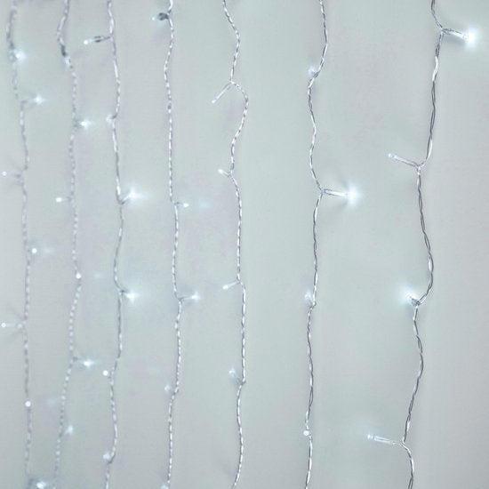 2dekans | Gordijnverlichting - 240LED - 225x150cm - koel wit, Diversen, Kerst, Zo goed als nieuw, Ophalen of Verzenden