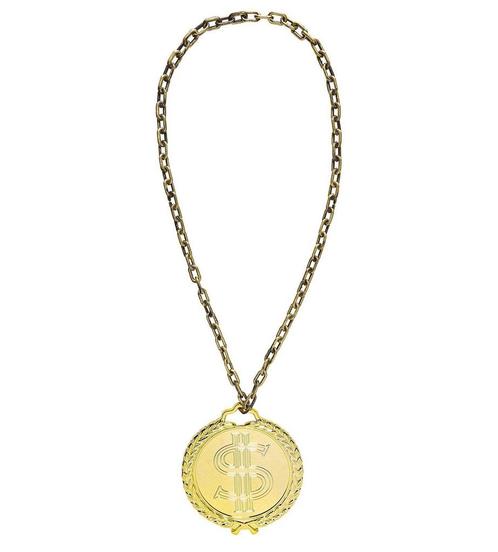 Ketting Hiphop Dollar, Hobby en Vrije tijd, Feestartikelen, Nieuw, Verzenden