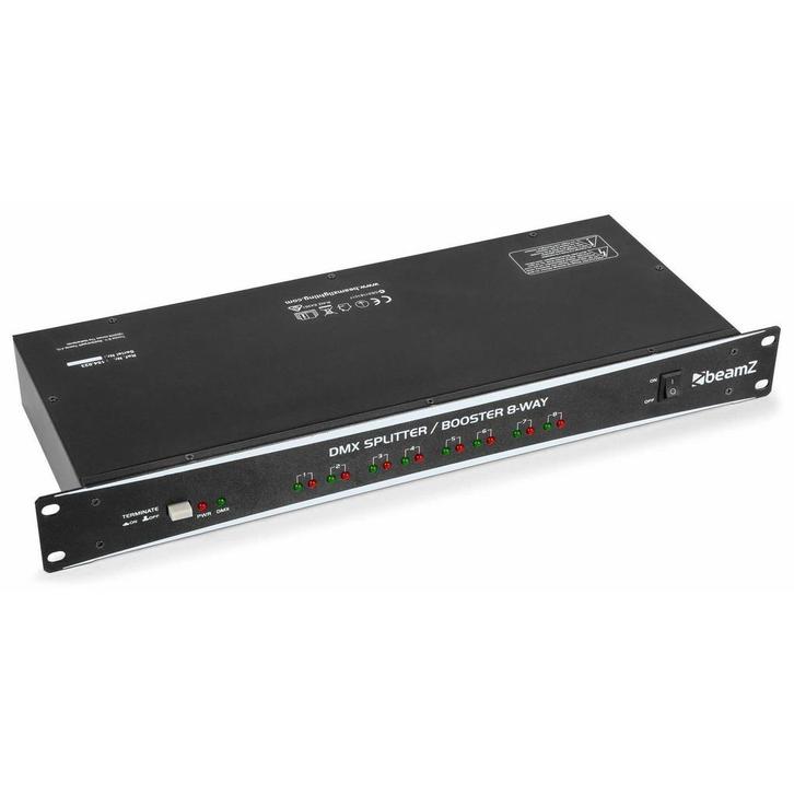 Retourdeal - BeamZ DMX splitter / booster 8-weg, Muziek en Instrumenten, Licht en Laser, Zo goed als nieuw, Verzenden