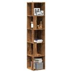 vidaXL Hoekkast 33x33x165 cm bewerkt hout oud houtkleurig, Verzenden, Nieuw