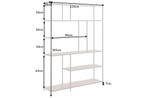 industrieele boekenkast SLIM LINE 185x135cm wilde eik zwart, Huis en Inrichting, Kasten | Overige, Ophalen of Verzenden, Nieuw