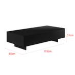 Salontafel Braunschweig 115x55x31 cm zwart hoogglans, Huis en Inrichting, Tafels | Salontafels, Nieuw, Verzenden