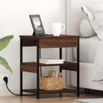 vidaXL Bedside kasten 2 pcs bruin eikenkleur 41 x 31 x 51 cm, Minder dan 45 cm, Verzenden, Nieuw, Minder dan 55 cm
