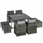 TRUUSK Zitgroep Voor 8 Personen Polyrattan Tuinset Zitmeubel, Verzenden, Nieuw