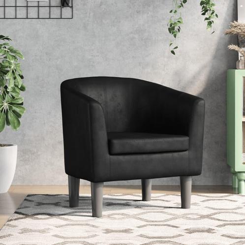 vidaXL Kuipstoel kunstleer zwart, Huis en Inrichting, Fauteuils, Nieuw, Verzenden