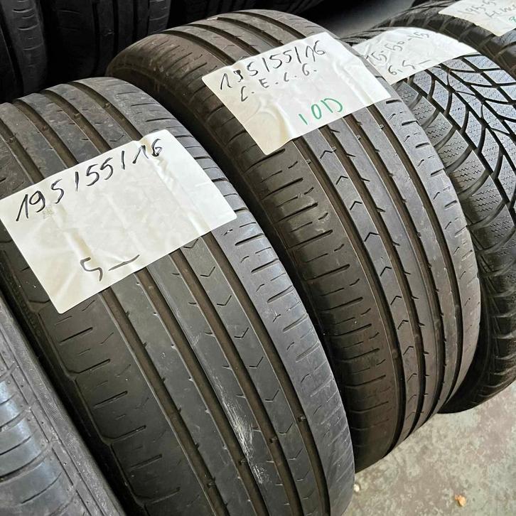 2 x Continental EcoContact 6 195-55-16 Zomerbanden 5mm, Auto-onderdelen, Banden en Velgen, 16 inch, Zomerbanden, 195 mm, Personenwagen