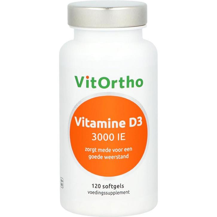 VitOrtho Vitamine D3 3000 IE - 120 Softgels, Sport en Fitness, Gezondheidsproducten en Wellness, Verzenden