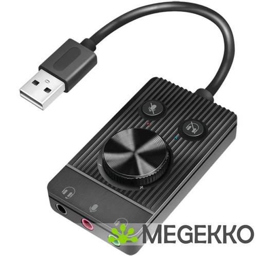 LogiLink USB 2.0 audio adapter met volume control, 3x 3.5, Computers en Software, Geluidskaarten, Nieuw, Verzenden