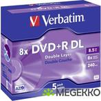 Verbatim DVD+R DL 8X 5st. Jewelcase, Verzenden, Nieuw