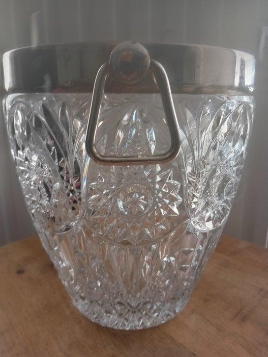 Champagne koeler - Kristal, Verzilverd - Geslepen sterren, Antiek en Kunst, Antiek | Meubels | Tafels