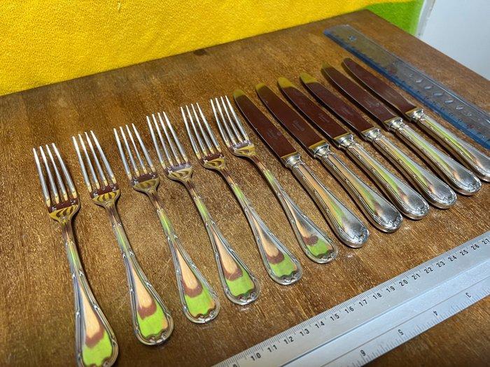 Christofle - Bestekset (12) - linten - Verzilverd, Staal, Antiek en Kunst, Antiek | Meubels | Tafels