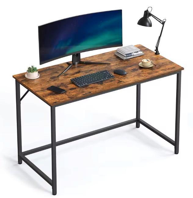 Compact industrieel bureau 120 cm met metalen onderstel, Computers en Software, Laptoptafels, Nieuw, Verzenden