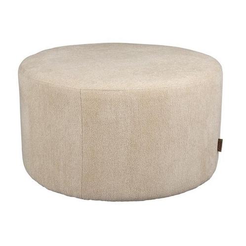 *WOONWINKEL* Dutchbone Rocca Latte Ronde Hocker Latte, Huis en Inrichting, Banken | Voetenbanken en Poefen, Nieuw, Stof, Verzenden