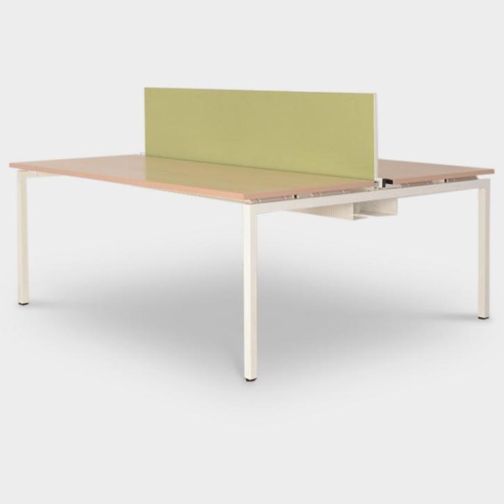 Febrü bench werkplek , Eiken Napoli blad, 2x 180 x 77 cm wit, Huis en Inrichting, Bureaus, Ophalen of Verzenden