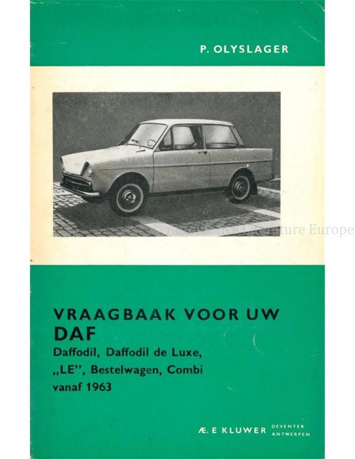 1963 DAF, DAFFODIL, LE, BESTELWAGEN, COMBI VRAAGBAAK, Auto diversen, Handleidingen en Instructieboekjes