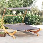 Loungebed met luifel 165x203x138 cm gebogen hout, Tuin en Terras, Zonneschermen, Nieuw, Verzenden