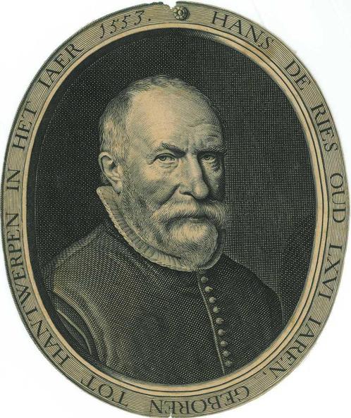 Portrait of Hans de Ries, Antiek en Kunst, Kunst | Etsen en Gravures