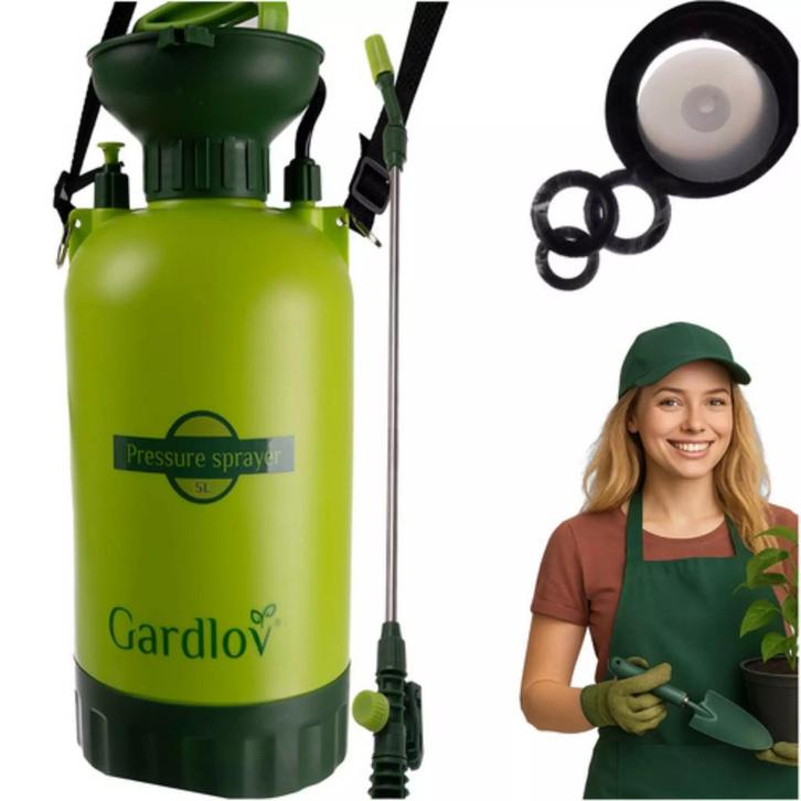 Gardlov drukspuit 5L – tuinspuit met schouderriem, lange.., Tuin en Terras, Hand-tuingereedschap, Nieuw, Ophalen of Verzenden