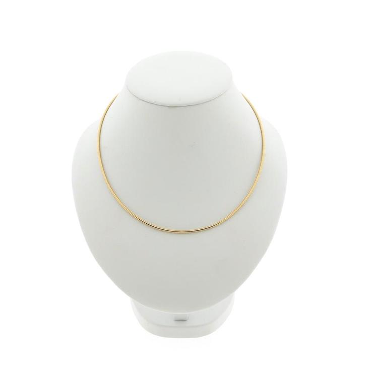 Gouden omega choker collier | 38 cm (omegaschakel, ketting), Sieraden, Tassen en Uiterlijk, Kettingen, Overige kleuren, Gebruikt