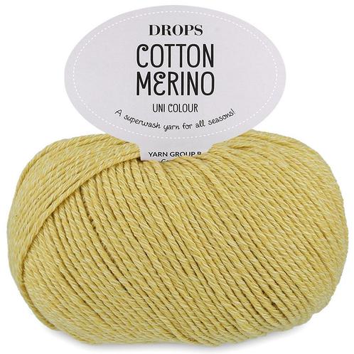 DROPS Cotton Merino Uni Colour - 34 paardenbloem - Wol/Kat, Hobby en Vrije tijd, Breien en Haken, Ophalen of Verzenden