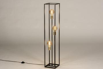 Rietveld Vloerlampen - Zwart, Goud - Metaal beschikbaar voor biedingen