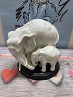 Artepiu - sculptuur, Elefante con cucciolo - 30 cm -