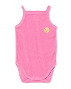 HEMA Romper katoen met stretch gezichtje roze, Verzenden, Nieuw