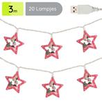 Kerstverlichting Ster en Sneeuwpop - 3m - 20 Lichtjes - USB, Diversen, Kerst, Verzenden, Nieuw