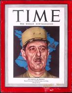 Cover Time Magazine1944 met Charles de Gaulle (lijst optie), Verzenden