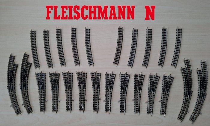 Fleischmann N - 9136, 9142, 9170, 9171 - Modeltreinsporen, Hobby en Vrije tijd, Modeltreinen | N-Spoor