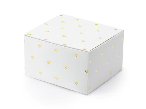 Geschenkdoosjes Mini Hartjes Goud 6cm 10st, Hobby en Vrije tijd, Feestartikelen, Nieuw, Verzenden