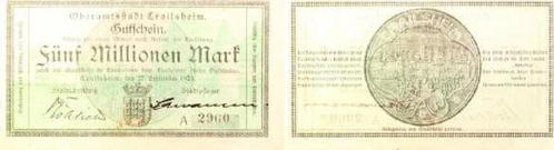 5 Million Mark Welt Crailsheim 1923 Notgeld gebraucht, Postzegels en Munten, Munten | Europa | Niet-Euromunten, Verzenden