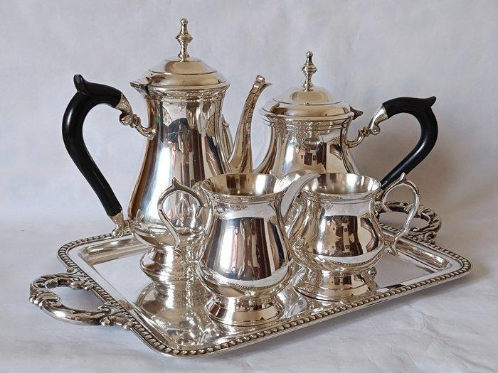 E.P.N.S; Pedro Duran - Koffie- en theeservies (5) - Alpaca, Antiek en Kunst, Antiek | Meubels | Tafels