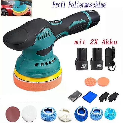 Excentische poetsmachine/ polijstmachine met 2 x accu, Auto diversen, Onderhoudsmiddelen, Verzenden