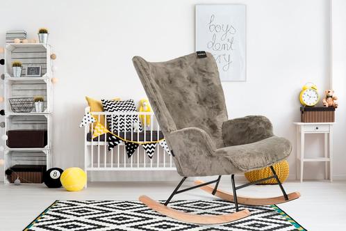 Aemely® Schommelstoel Mama - Olijf Groen Imitatiebont, Bla, Kinderen en Baby's, Kinderkamer | Tafels en Stoelen, Stoel(en), Nieuw