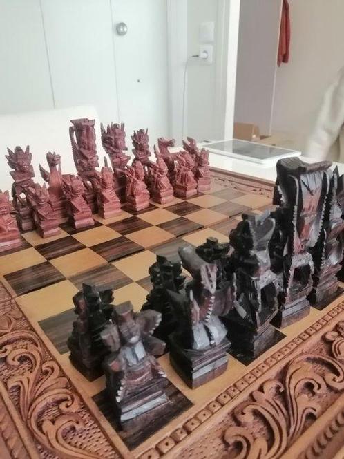 Schaakspel - Hout, Antiek en Kunst, Kunst | Niet-Westerse kunst