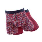 Cavello 2-pack boxershorts floral rood (Ondergoed, Heren)
