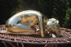 Beeld, sleeping woman - 40 cm - Brons, Antiek en Kunst