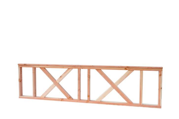 Douglasvision Hekwerk Met Kruis 278,5 x 73 cm Zwart, Tuin en Terras, Schuttingen