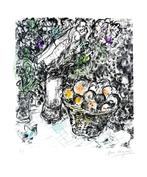 Marc Chagall (1887-1985) - Couple au panier de fruits