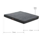 Hondenbed / hondenmand Milow - 76 x 51 x 8 cm - Grijs, Dieren en Toebehoren, Verzenden, Nieuw