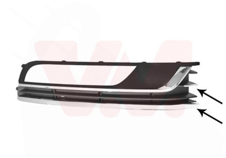 BUMPER GRILL VOOR VW PASSAT B7 EURO TYPE 2011-2014, Auto-onderdelen, Carrosserie en Plaatwerk, Nieuw, Ophalen of Verzenden