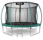 Trampoline 374 cm groen - met gebogen net & ladder - max..., Ophalen of Verzenden, Nieuw