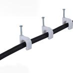 100x 9mm Kabelclip Wit, Verzamelen, Verzenden, Nieuw