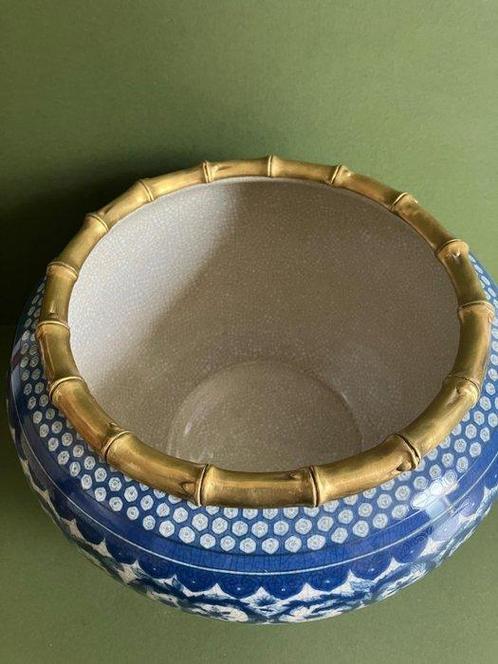 Bloempot - Brons, Porselein - Bloembak porselein, Antiek en Kunst, Curiosa en Brocante