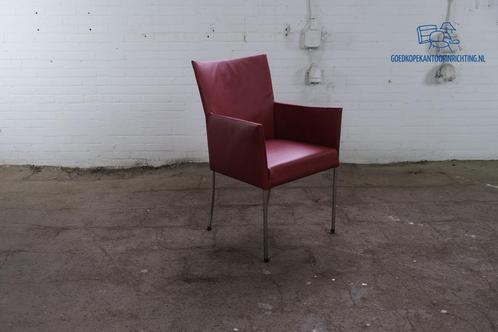 Plantagie | Vergaderstoel | Tweedehands | Leder | Bordeaux r, Huis en Inrichting, Bureaus, Gebruikt, Verzenden