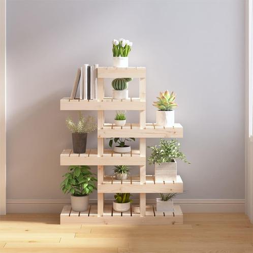 vidaXL Plantenstandaard 85x25x109,5 cm massief grenenhout, Tuin en Terras, Overige Tuin en Terras, Nieuw, Verzenden