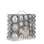 Plastic Kerstballen Set - 46 Stuks - Ø4/6/8 cm - Zilver, Diversen, Kerst, Verzenden, Nieuw