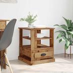 vidaXL Nachtkastje met lade Oudhout 50 x 50 x 60 cm Bewerkt, Huis en Inrichting, Tafels | Bijzettafels, Verzenden, Nieuw, 45 tot 60 cm